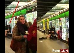 Flagra putaria casal se comendo no metro de Barcelona caiu na net